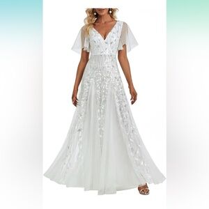 Elegant White Evening Gown